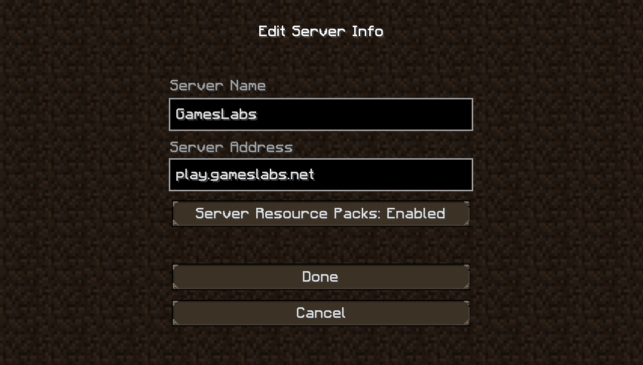 minecraft java servers